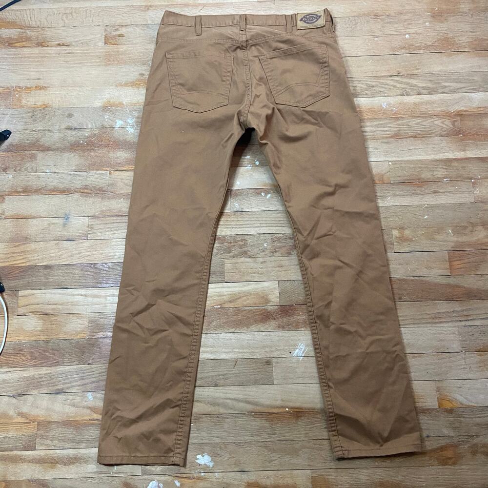 Dickies X-Series Flex Slim Tapered 5-Pocket Pants Brown Khaki 34x32